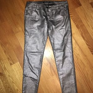 Silver metallic pants